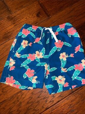 Chubbies kids blue floral swim short